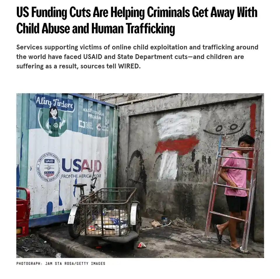 A news article screenshot shows a photo of a man in a pink shirt holding a ladder next to a graffiti-covered wall, with a…