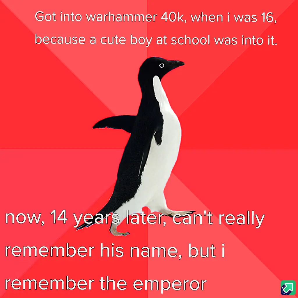 A black-and-white penguin stands against a red background with white text overlaid in two sections. The top text reads 'Got…