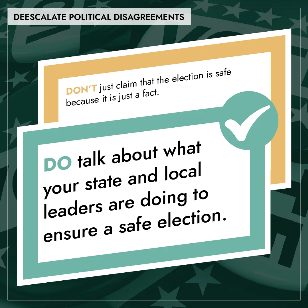 An infographic with a dark green star-patterned background and two white boxes. The top box, labeled 'DON'T', advises…