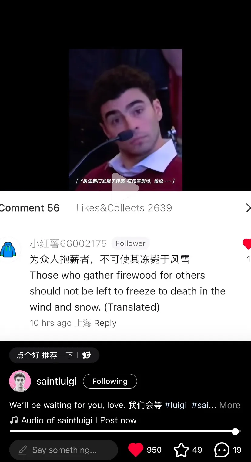 A screenshot of a social media post showing a man with dark hair and a red sweater looking serious while speaking into a…