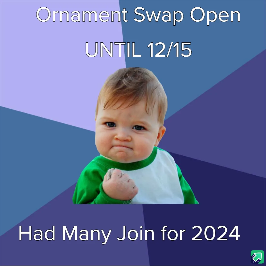 A baby with a pouty, unimpressed expression wearing a green and white shirt, set against a geometric purple and blue…