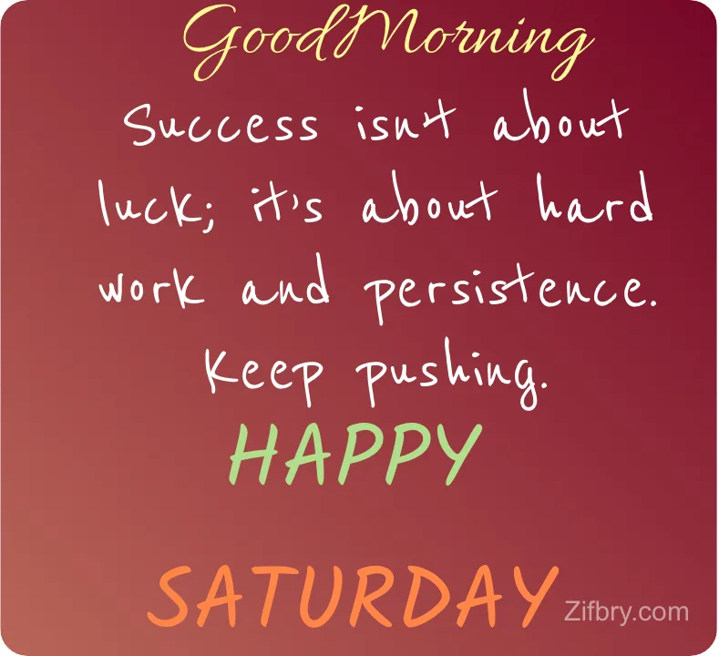 A maroon gradient background features motivational text in various fonts and colors. The top reads 'Good Morning' in cursive…