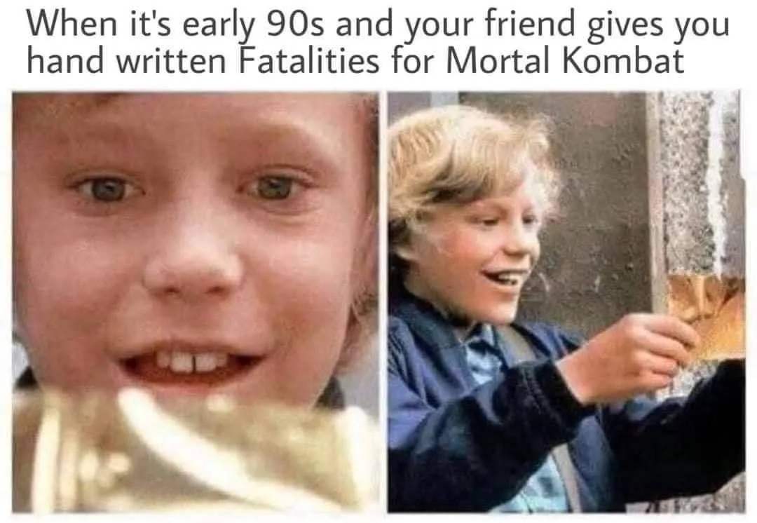 The image shows a split-screen of a young boy with a wide, joyful smile. On the left, he's looking forward with a gleeful…