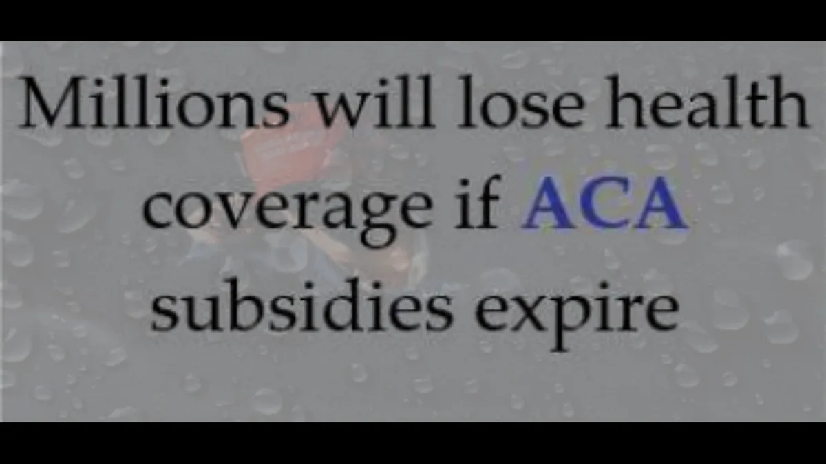 The image displays a dark, blurry background with water droplets, overlaid with bold black text stating 'Millions will lose…