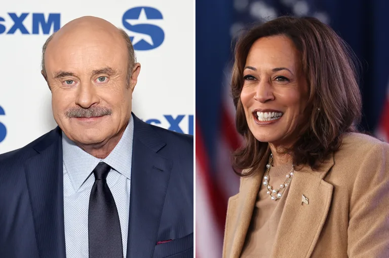 side-by-side photos of comedian johnny carson on the left and vice president kamala harris on the right, both smiling. the…