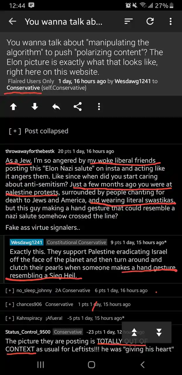 Meanwhile on R/Conservative: The Elon Worship Continues