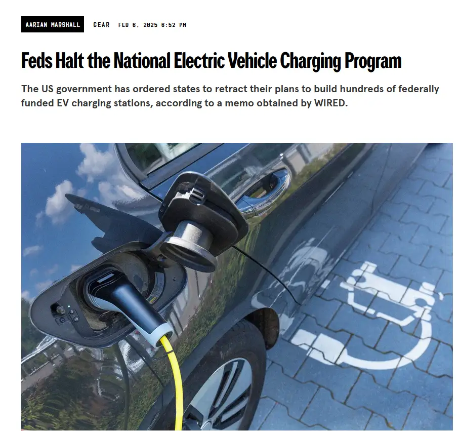 A close-up photo shows an electric vehicle plugged into a charging station, with a yellow cable connected to the car's port…