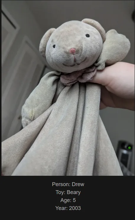 Day 774 - Here’s your daily reminder to check out my website www.saidtheskinhorse.com, a tribute to the cherished bond we share with our childhood toys. Meet Beary, our latest addition!
