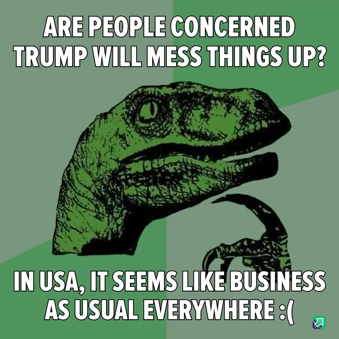 The image features the iconic green 'Philosoraptor' dinosaur meme template, with text overlaid in bold white font. The top…