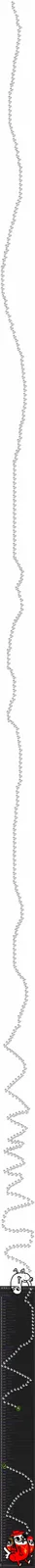 The image shows a screenshot of a Reddit comment section with a long, winding line of small, identical cartoon birds…
