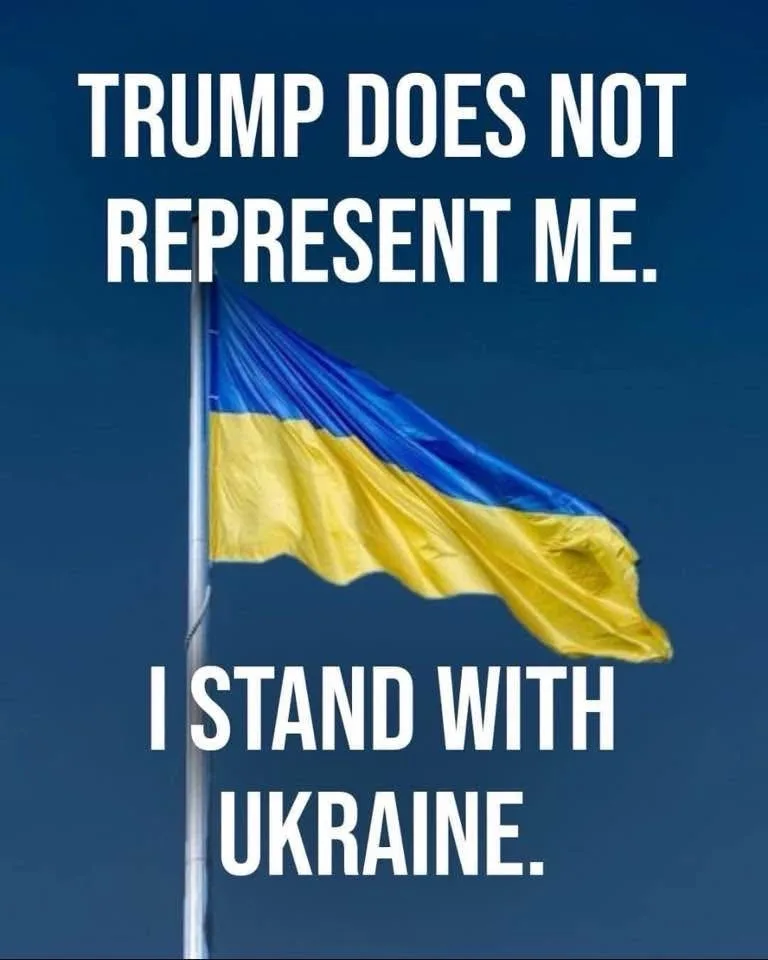A Ukrainian flag, with its blue and yellow horizontal stripes, is shown waving against a clear blue sky. Overlaid in large…