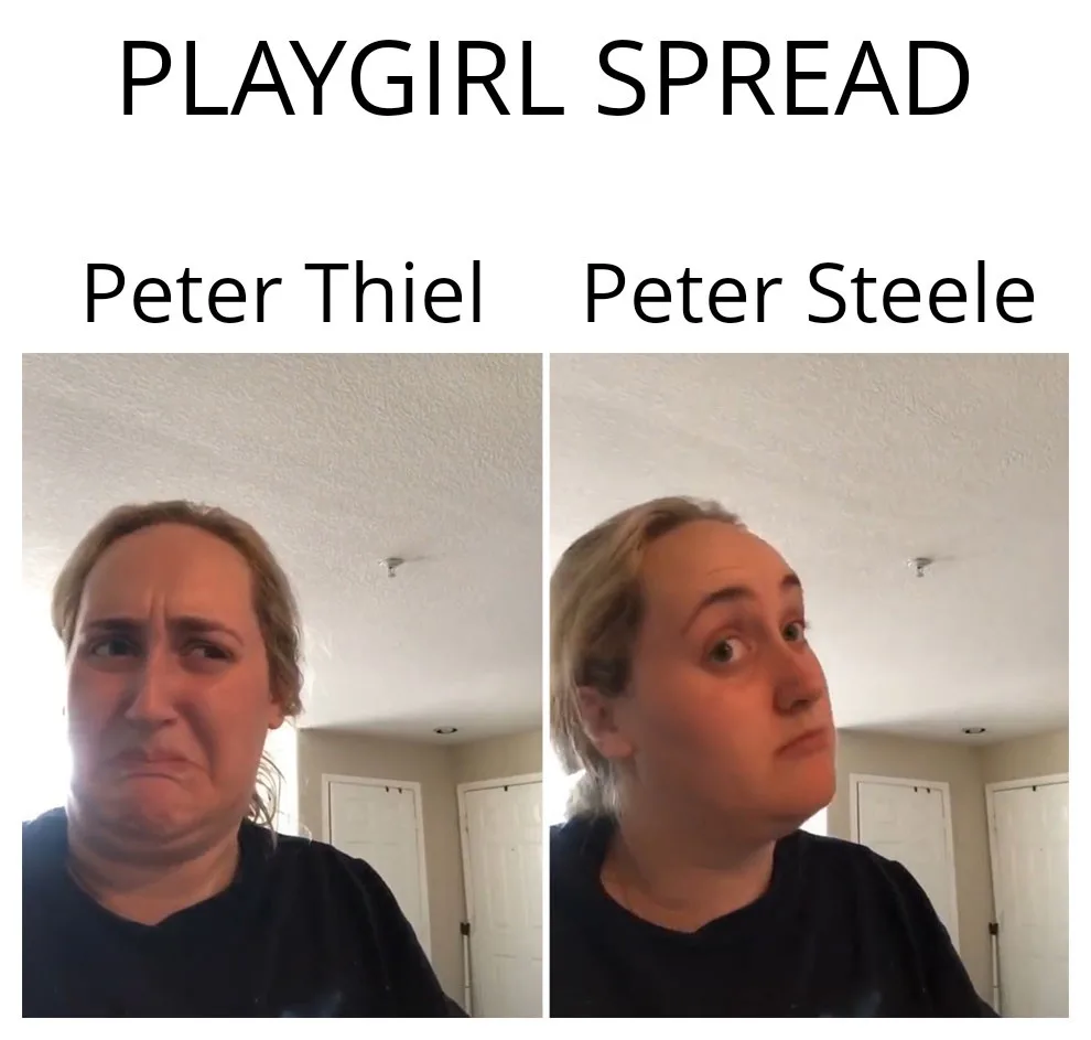 The image displays a split-screen of a woman making two different facial expressions: one looking annoyed or disgusted, the…