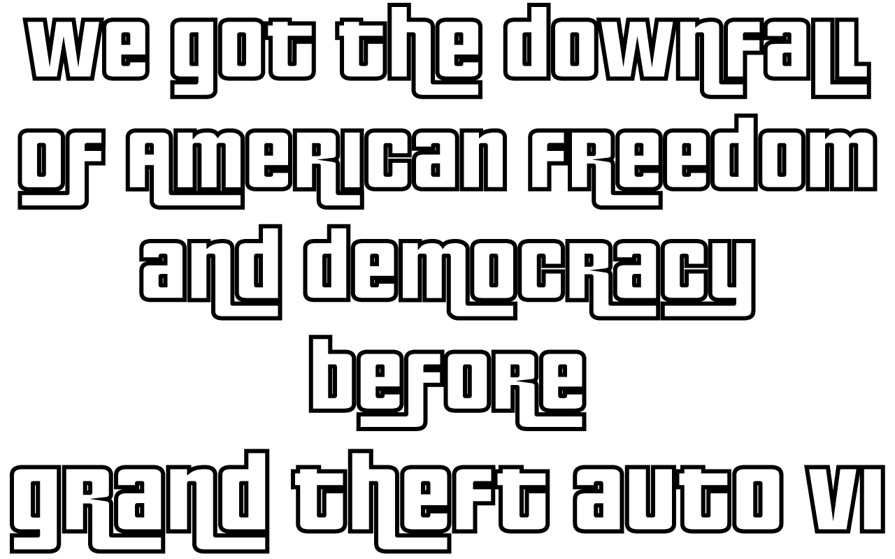 A black background with large, white, blocky text that reads 'we got the downfall and drapery before the first'. The font is…
