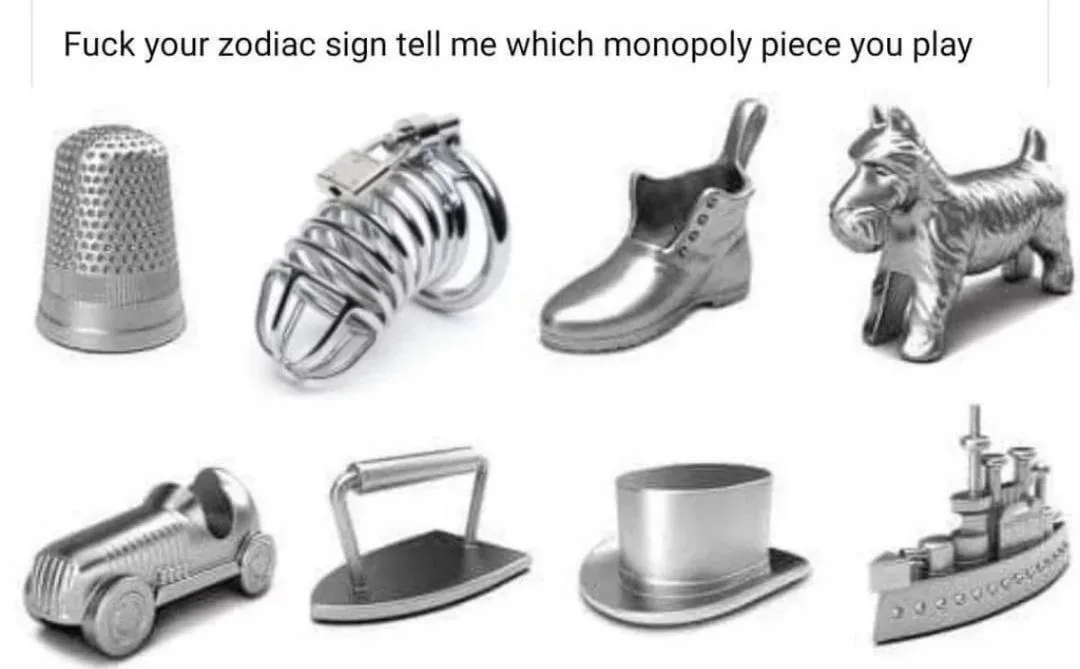 The image displays eight silver-colored, metallic Monopoly game pieces arranged in two rows against a white background. The…