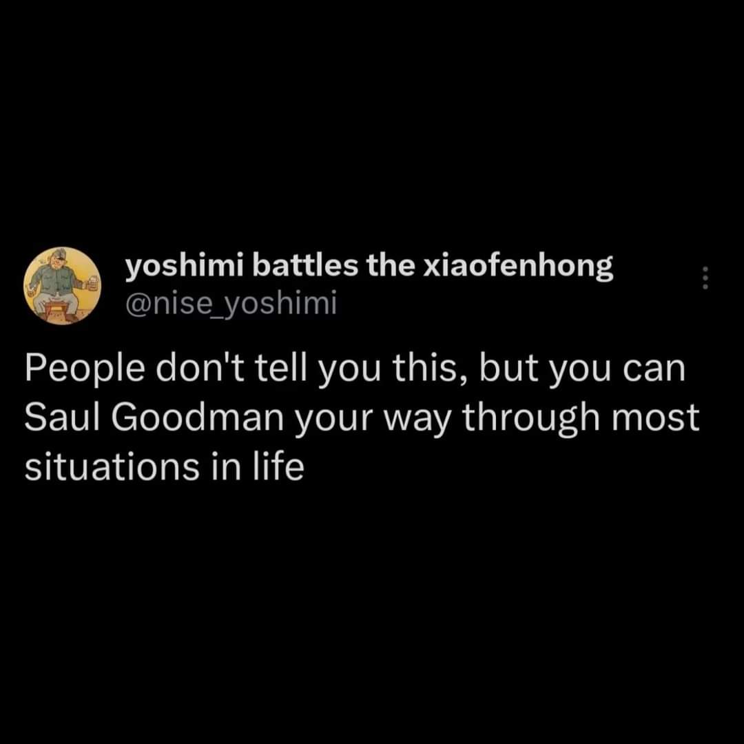 A screenshot of a tweet from user 'yoshimi battles the xiaofenhong' (@nise_yoshimi) with a circular profile picture of a…
