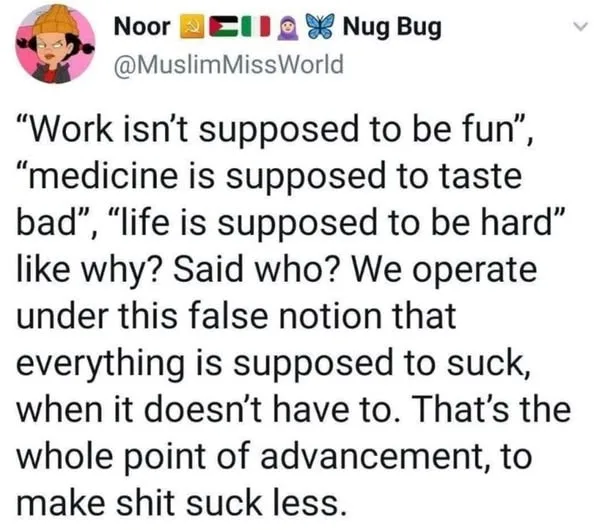 A screenshot of a tweet by user Noor @MuslimMissWorld, featuring a block of text that challenges common assumptions about…