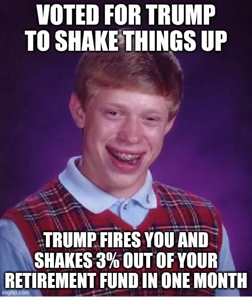 The image shows a young man with braces, wearing a plaid vest over a collared shirt, against a purple background. The text…