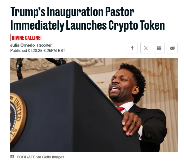 A man in a suit stands at a podium with the Seal of the United States visible, appearing to preach or speak passionately…