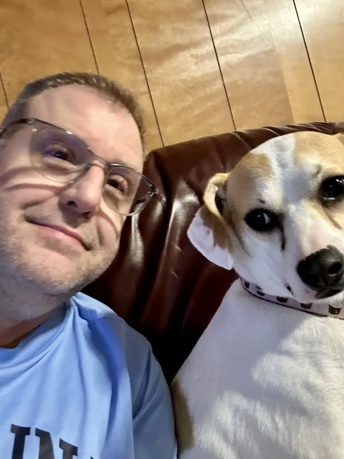 Wishing you a Merry Christmas from me and my adorable dog, Venus!
