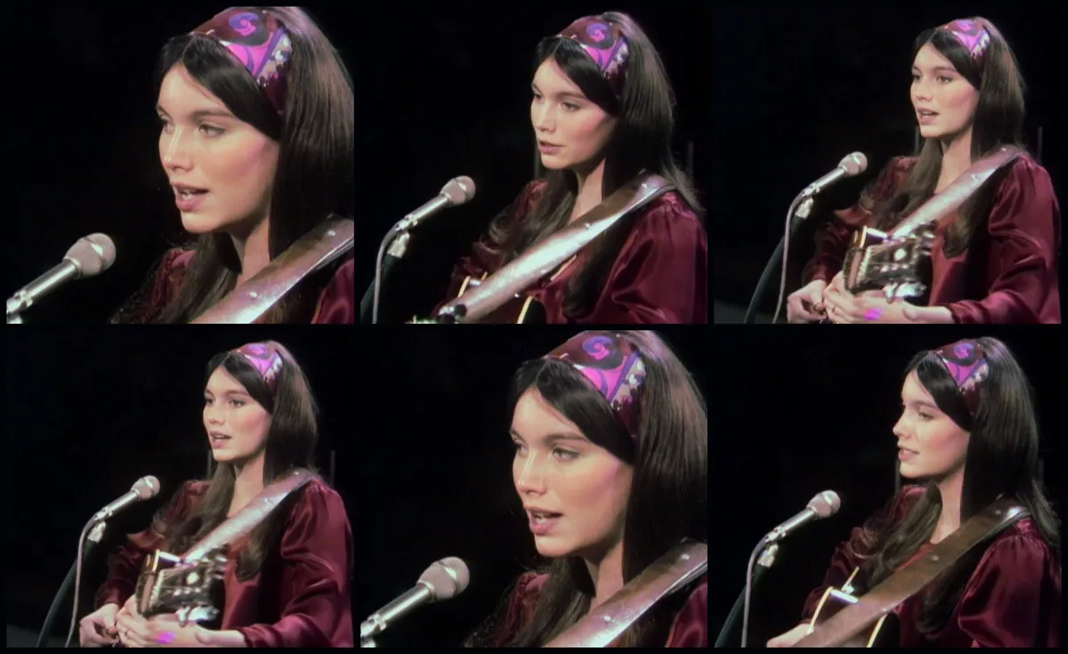 Emmylou Harris captivating audiences with her performance in 1969