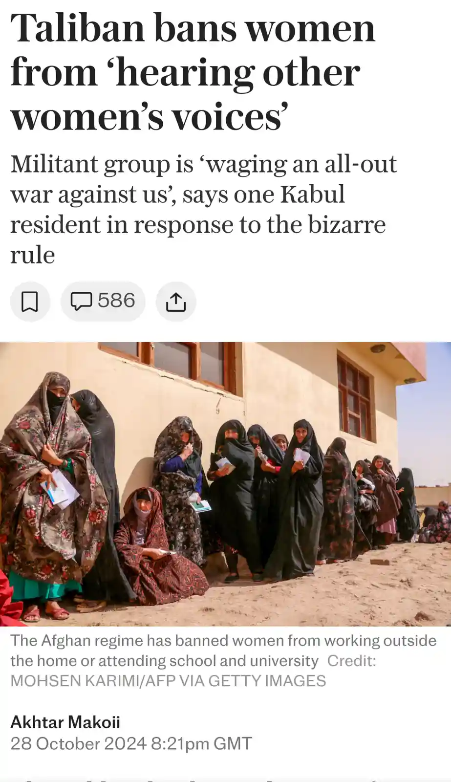 Afghanistan: A Rapid Descent into Dystopia for Women