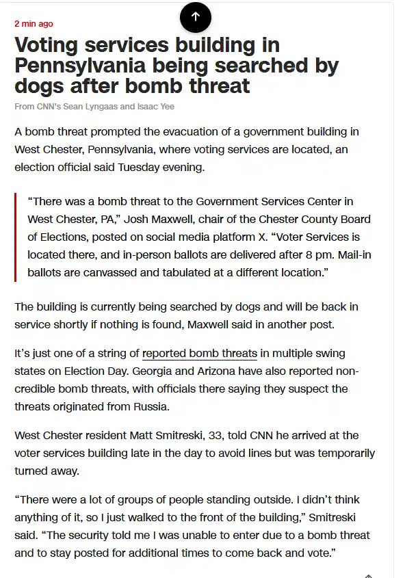 Chaos unfolding in Pennsylvania.