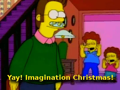 The image shows six panels of a scene from The Simpsons, featuring a man in a green sweater and pink collar standing in a…