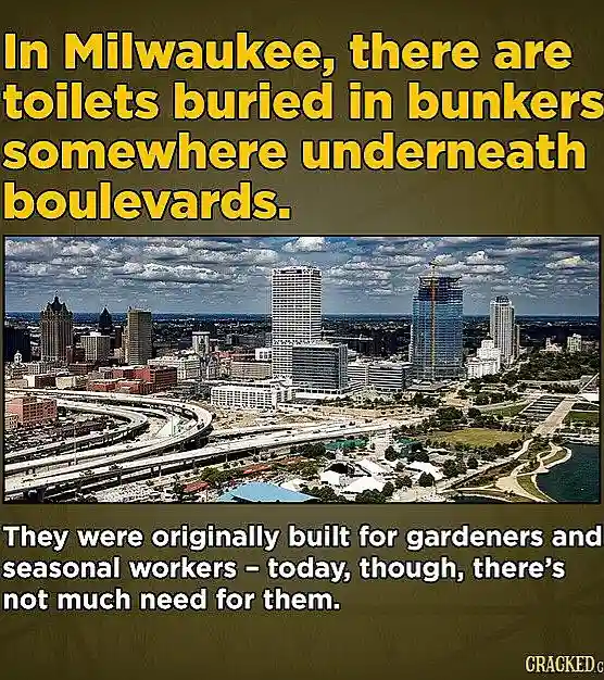 The image shows a wide aerial view of the Milwaukee cityscape, featuring modern skyscrapers, highways, and green spaces…