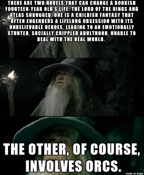 A three-panel meme featuring the wizard Gandalf from 'The Lord of the Rings'. The top panel shows Gandalf holding a staff in…