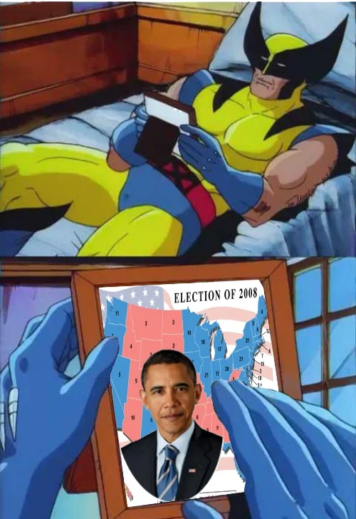The top panel shows Wolverine in his yellow and blue costume, lying in bed and reading a book. The bottom panel shows…