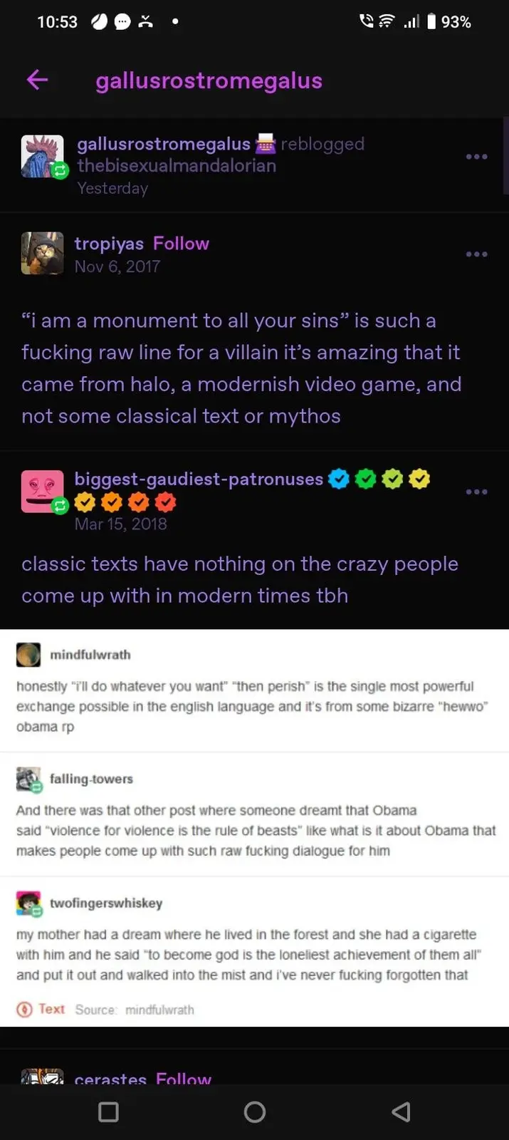 A screenshot of a Tumblr thread shows users discussing how modern video games like Halo have produced surprisingly raw and…