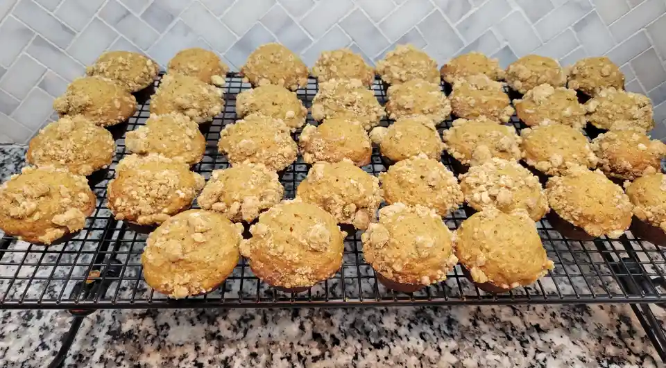 Baking Up a Storm: Banana Crumb Mini Muffins for the Office