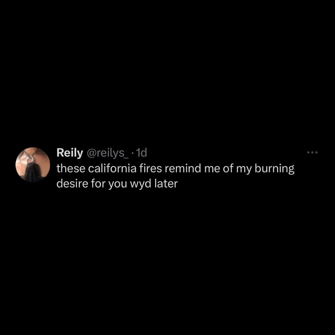 A screenshot of a tweet from user Reily @reilys_ posted 1 day ago, showing a black background with white text. The tweet…