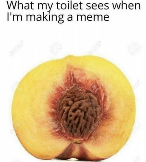 A close-up image of a halved peach, showing its fuzzy brown pit and surrounding flesh, overlaid with the text 'What my…