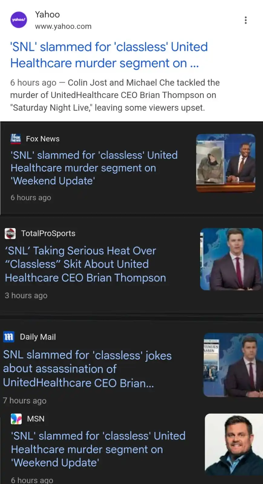 Feeling Conflicted About SNL's United Healthcare Sketch? The Media Has the Answers!