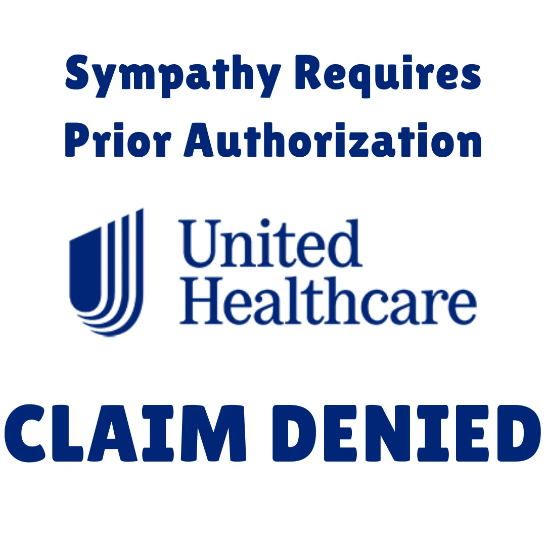 The image displays the United Healthcare logo centered on a white background, with the text 'Sympathy Requires Prior…