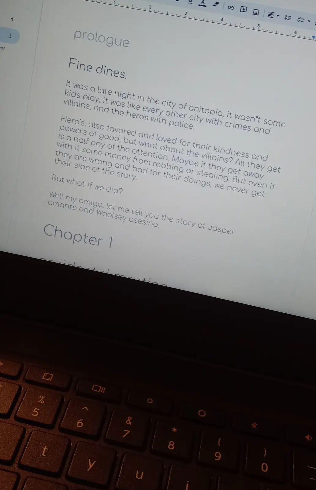 I had to be sneaky, but my 11-year-old daughter is crafting an epic story!
