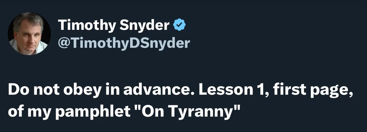 A Reminder: Do Not Obey in Advance