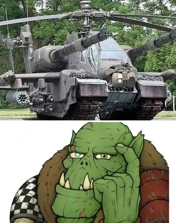 The image is split into two parts: the top shows a heavily modified military vehicle that appears to be a hybrid of a tank…