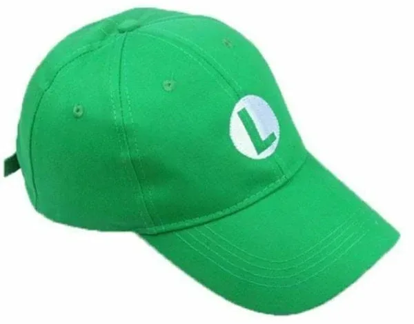 A green baseball cap with a white circular patch featuring a stylized white 'L' letter, set against a plain white…