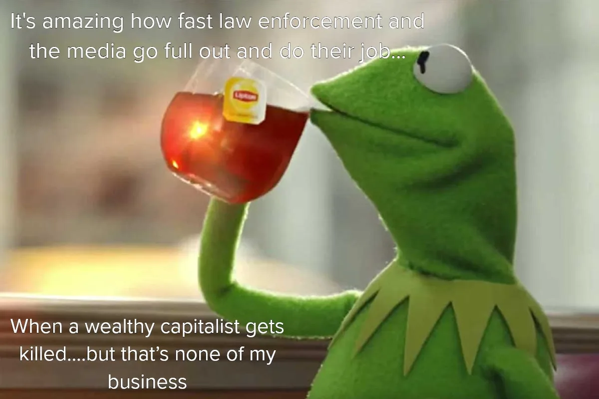 A green frog puppet, Kermit the Frog, is shown sipping tea from a clear glass cup with a Lipton tea bag visible. The image…