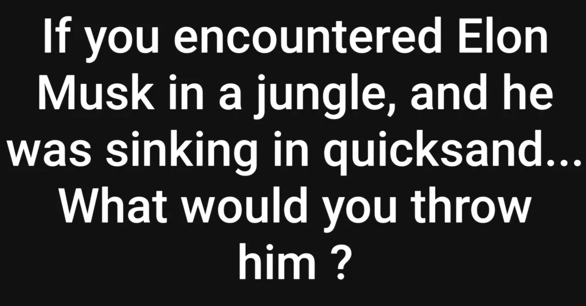 The image displays large white text on a solid black background. The text poses a hypothetical question: 'If you encountered…