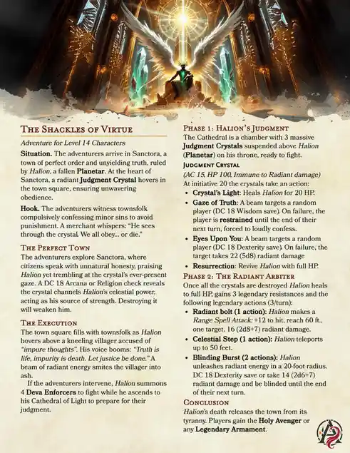 Level 14 Adventure: Breaking Free from the Shackles of Virtue
