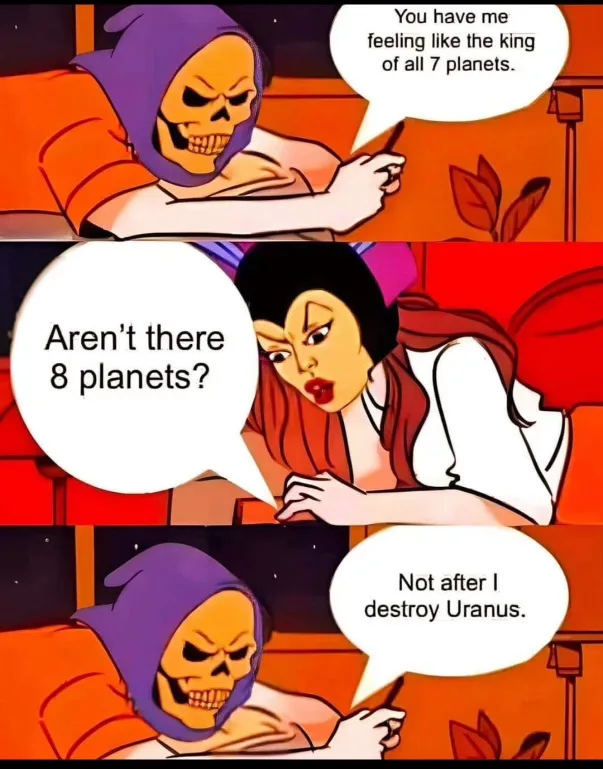 A three-panel comic strip featuring Skeletor from Masters of the Universe. In the first panel, he says, 'You have me feeling…