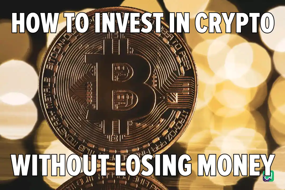 A golden Bitcoin coin is centered against a blurred background of golden bokeh lights. Large white text overlays the image…