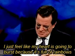 A six-panel image sequence shows a man in a suit with dark smudges under his eyes, appearing increasingly emotional as he…