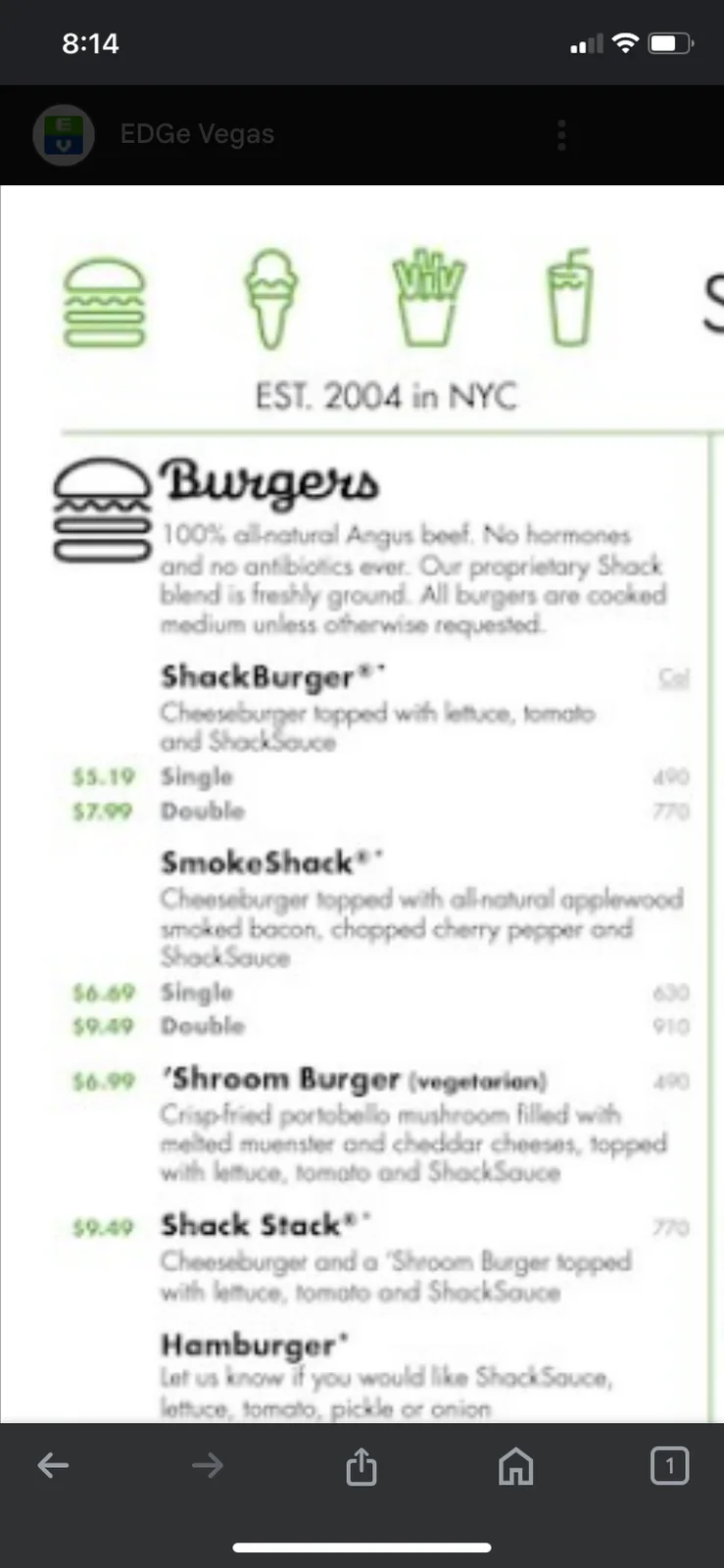 People might criticize Shake Shack, but you can grab a double for just $8!