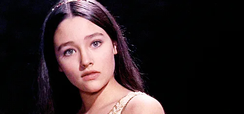 The image shows a sequence of six panels featuring a young woman with long dark hair and a gold top against a black…