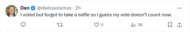 A screenshot of a tweet from user Dan (@dadopotamus) showing a profile picture of a man with short dark hair and a neutral…