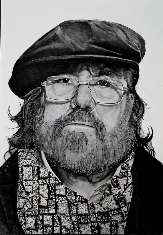 Charcoal Portrait of Ricky Thomlison: A Stunning Artistic Representation